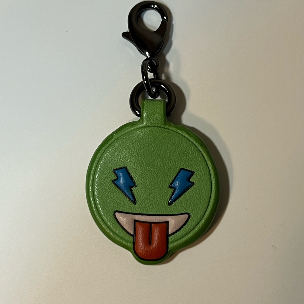 Coach Cheeky Emoji Bag Charm Leather EUC